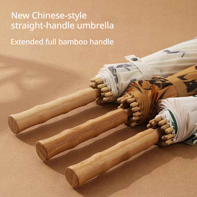 Golf Umbrella Large - Grande ombrello in bambù stile cinese